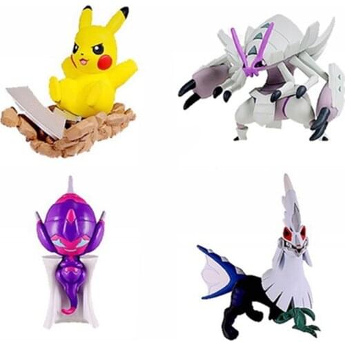 TAKARA TOMY Genuine Gashapon Toys Pokemon Silvally Pikachu Poipole Lugia Eevee Zeraora Mewtwo Mew Cute Action Figure Model Toys