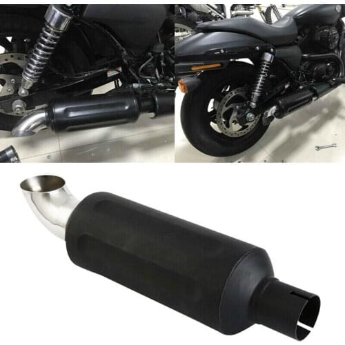 Motorcycle Black Exhaust Pipe Silencer Fit For Harley Street 500 750 15-18 2017