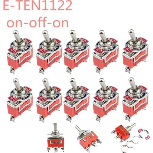1pcs E-TEN1122 15A 250V AC 3PIN ON-OFF-ON 12mm Toggle Switch Rocker Switch Power