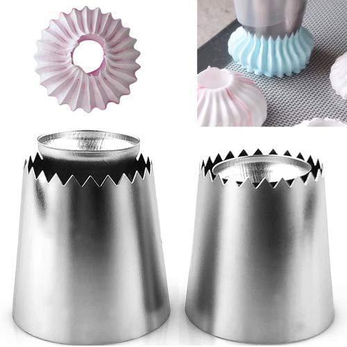 796s/795s Stainless Steel Cream Flower Nozzle Ring Cookies Squeeze Flower Mouth Cupcake Decorating Bag Nozzles DIY Cake Tools