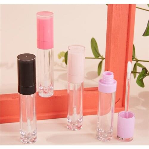 8ML ABS Lip Gloss Tube Empty Plastic Round Lip Balm Tubes Transparent Bottle Small Lip Stick Samples Makeup Tool