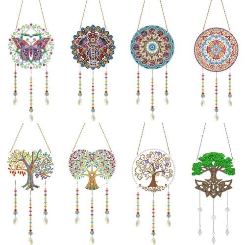 Butterfly 5D Diamond Painting Wind Chimes Pendant Special Shaped Drill DIY Craft Ornaments Crystal Rhinestone Diamond Art kit