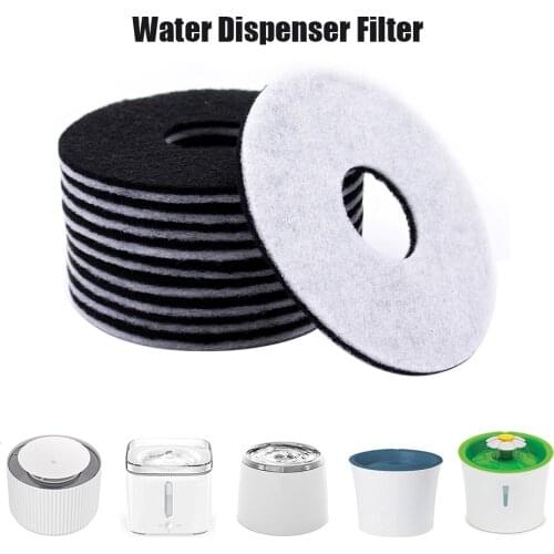 10PCS Cat Water Fountain Filter Automatic Dispenser Filter Cotton Activated Carbon Filter Pet Electric Cotton Universal Cat Dog