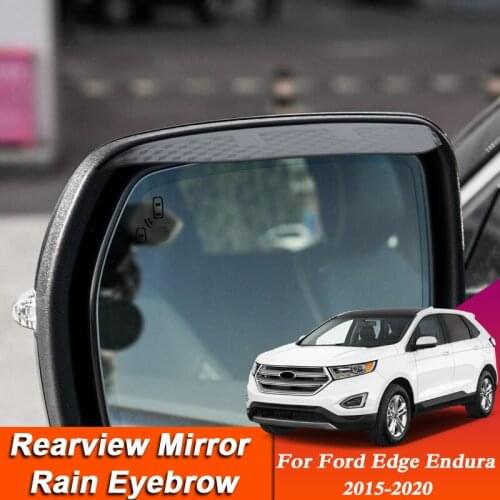 Car-styling For Ford Edge Endura 2015-2020 Carbon Fiber Rearview Mirror Eyebrow Rain Shield Anti-rain Cover External Accessory
