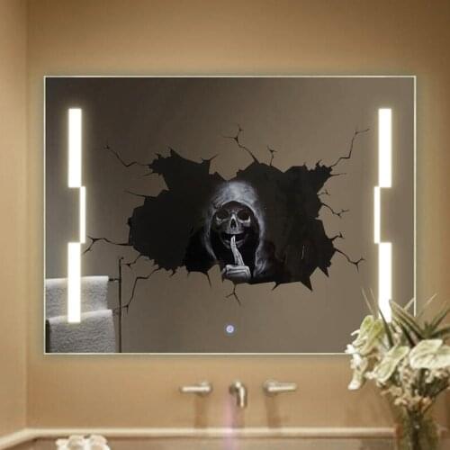 Mute Skull Car Sticker Car Rear Window Demon Reflective Sticker Car Glass Foreign Trade Color Car Sticker