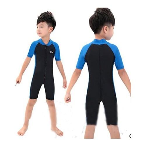 Kids One-Piece WaterProof Swim Clothes Diving Suit Children Lycra UV Protection Surfing Sport Beach Wear Bathing Rash Guard