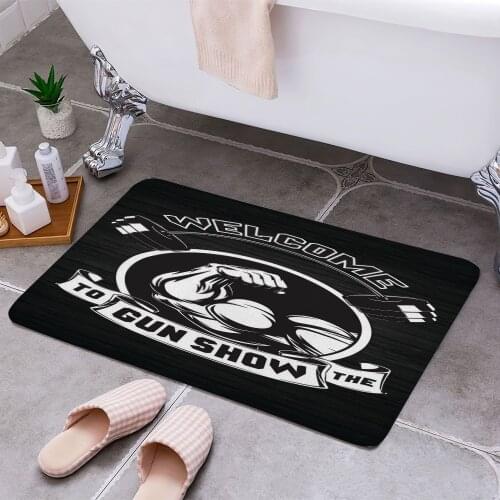 Welcome To The Gun Show 3D Print Doormats Rectangle Non-Slip DoorMat Bedroom Kitchen Entrance Print Door rugs Dropshipping