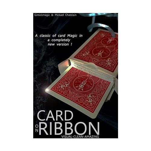 Card on Ribbon (Gimmick+DVD) by Mickael Chatelain - Magic Trick,Card Magic,Illusion,Mentalism,Close up,Fun,Super effect