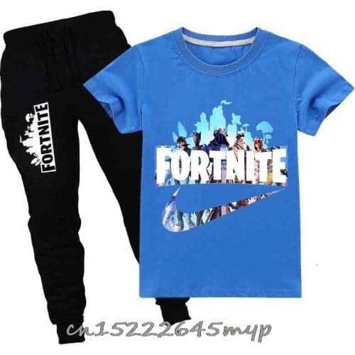 Game Fortnite Boys Clothes Set Summer Kids Pants Baby T Shirt Cartoon Shorts Boys Girls Outfit Sport Suit Children Clothing Sets