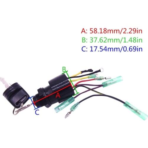 Boat Ignition Switch with 2 Keys for Mercury Mariner Remote Control Box