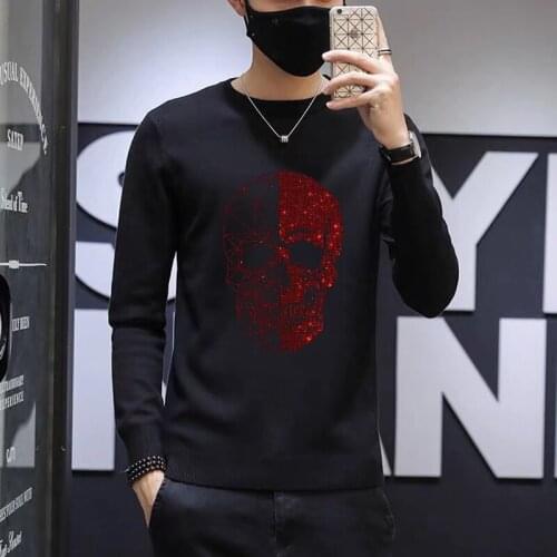 Trendy Black Mens Knitted Crop Sweater Casual Fashionable Wool Pullover Suitable For Autumn Plus Size Daily Streetwear Tops
