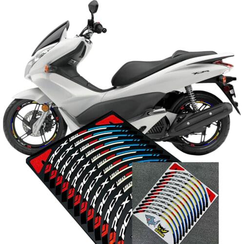 Motorcycle Decor Rim Wheel Hub Sticker Reflective car Accessories Styling Auto logo Decals for pcx 150 Motorbike Tire stickers