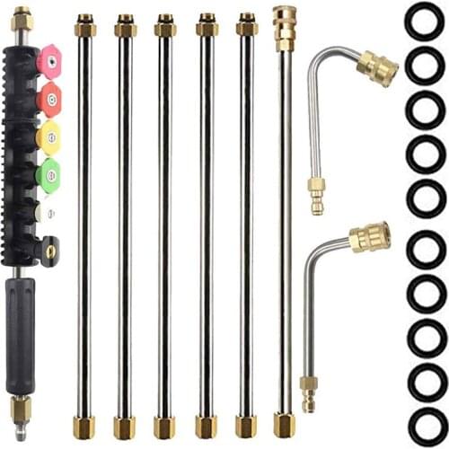 Hot Pressure Washer Extension Wands - 120 Inch Power Washer Gutter Cleaning Tools, Telescoping Replacement Lance, Window Cleaner