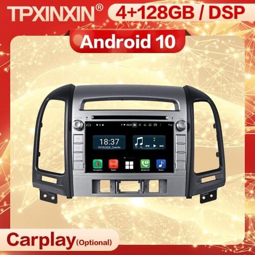 4+128G Carplay 2 Din Android 10 Multimedia Stereo Receiver For Hyundai Santa Fe 2012 2013 2014 2015 Radio Audio Player Head Unit