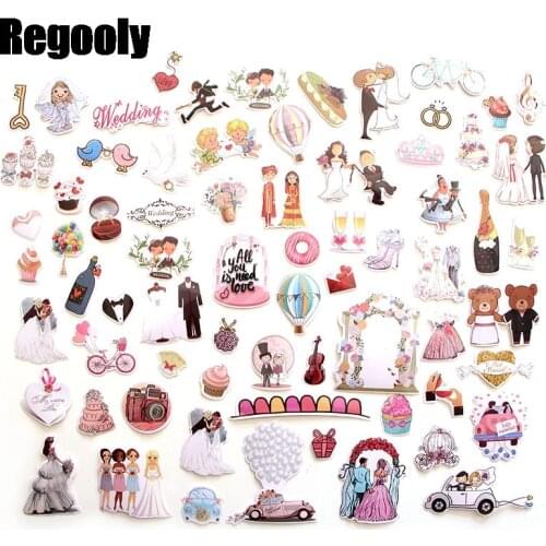 68pcs Romantic Cartoon scrapbooking Stickers packs Waterproof Skateboard Suitcase Guitar Graffiti decals pasters Kid Toy