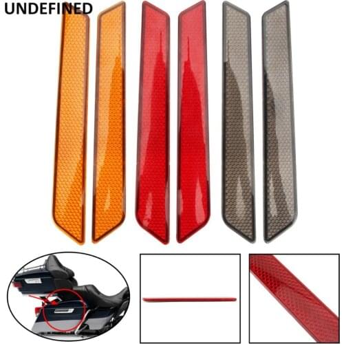 Motorcycle Reflector Stickers Saddlebag Guard Latch Cover For Harley Touring Road Glide Road King Street Glide FLT 2014-2018 up