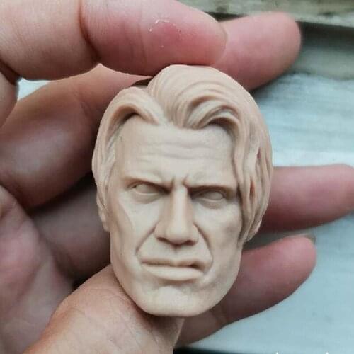 Blank 1/6 Scale Dolph Lundgren Head Sculpt Unpainted Fit 12" Figure