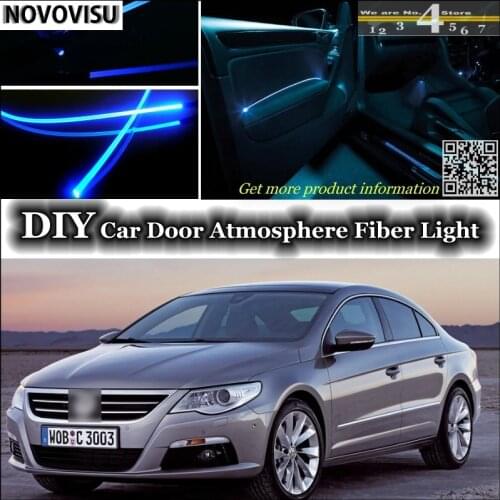 NOVOVISU For Volkswagen VW Passat CC interior Ambient Light Tuning Atmosphere Fiber Optic Light Inside Door Panel illumination