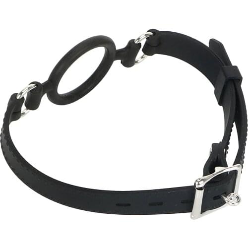 Oral Fixation Ball Mouth Gag Harness Black Muzzle Ring Bondage Strap For Married CouplesSex Toys Products