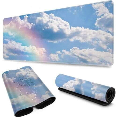 80x30cm Simple Landscape Mouse Pad Lock Edge Game Desk Pad Computer Gift Desk Pad Kawaii Mouse Pad Deskpad Home Decor Desk Mats