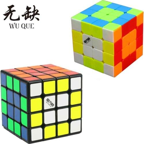 QiYi Mofangge WuQue 4x4x4 Magic Speed Cube 62mm Square Stickers Puzzle Toys 4*4 Professional Competition Cubo magico kids toys