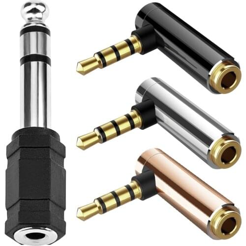 3.5mm Jack to 6.35mm Splitter Tablet DIY Stereo High quality Earphone Adapter Headphone Audio Stereo Connector For Phones MP3