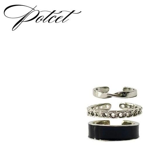 POTCET Rings Adjustable Vintage Simplicity Female Jewelry Geometric Trend