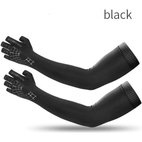 ROCKBROS 2 In 1 Sport Ice Silk Sleeves Summer Sun Protection Hand Sleeves Fishing Driving Sports Riding Breathable Arm Sleeves
