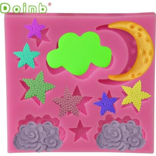 Clouds Star Moon Silicone Mold Fondant Cake Decorating Tools Chocolate Gumpaste Moulds