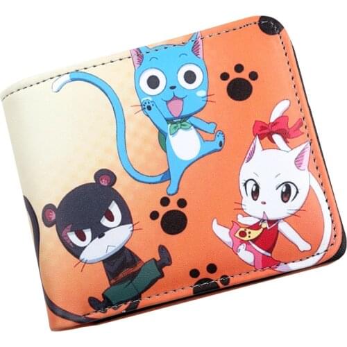 Fairy Tail Natsu&Lucy Anime Wallet Bi-fold ID Cash Coin Purse Clutch NEW