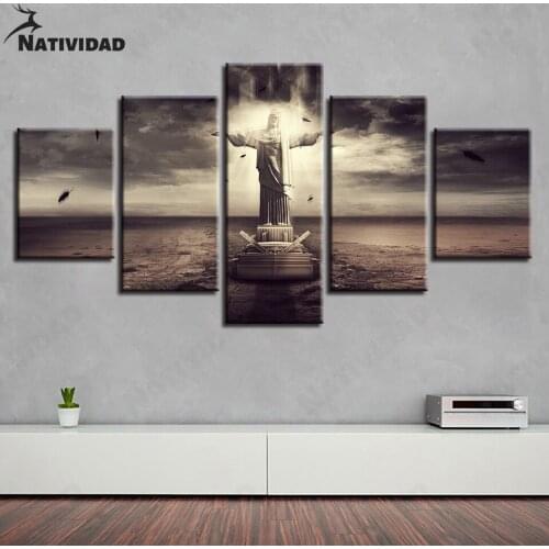 Modern Abstract Canvas Painting Gods Calling Religious Art Painting Picture Print Poster Living Room Party Room Home Decoration