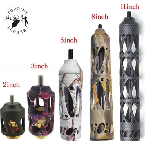 1Pc 2"/3"/ 5"/8"/11" Compound Recurve Bow Stabilizer Shock Absorption Reduce Noise CNC For Outdoor Shooting Archery Accessories