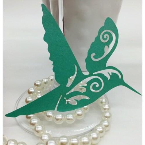 Wedding Hollow Decoration100pcs Name Cup Card Laser Cutting Flying Birds Paper Guest Seat Card Party Meet Decoration 5ZSH061