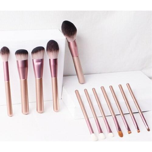 My Destiny Light Purple Grape Color 9Pcs Makeup Brushe Set Synthetic Powder Highlight Brush Goat Hair Eyeshadow Blending Brush