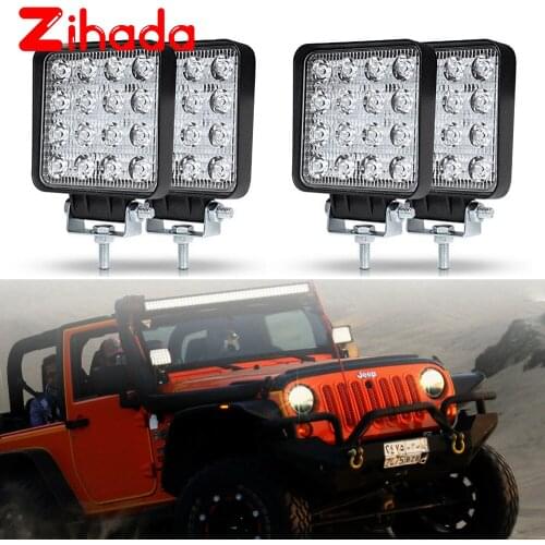 48W LED Worklights Waterproof External Lamp 24V 12V Headlight Work Lights for Car Tractor Boat Truck ATV SUV Offroad Light