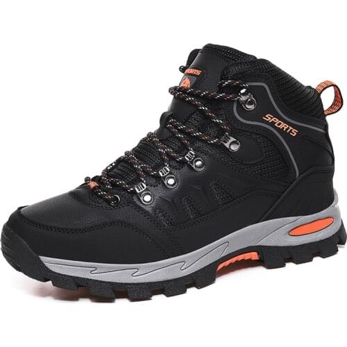 Outdoor Mens Hiking Boots Anti-slip Mountain Climbing Waterproof Trekking Shoes Breathable Sneaker Men Sports Walking Footwear