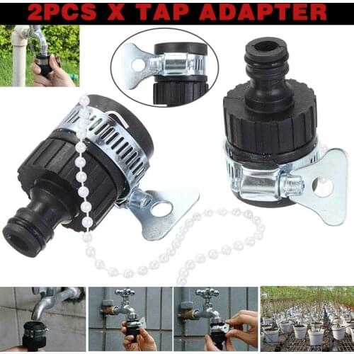 2pcs Universal Water Faucet Adapter Plastic Hose Fitting Quick Connect Fitting Tap for Washing Garden Irrigation