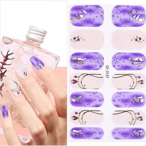 Diamond Jewelry Nail Stickers Fully Waterproof Nail Polish Film Foil Beauty Manicure Nail Art Decoraciones ozdoby do paznokci