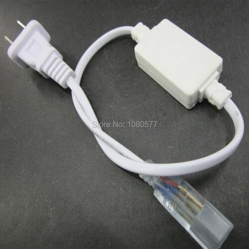 2pcs/lot 220v LED Strip Connector With US Standard Plug for 3528/5050 single color waterproof LED Strips