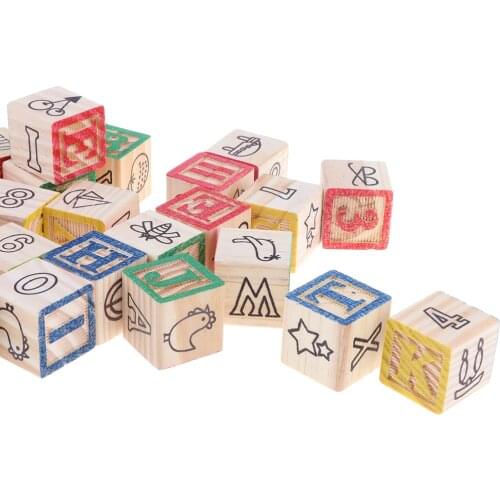 27 Pieces of Fun Letter & Number Blocks Toy Kids Development Blocks