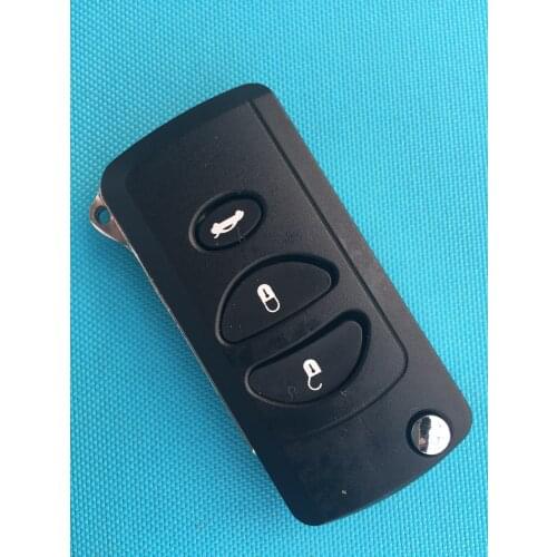 5pcs/lot of New Replacement Key Case with panic button uncut blade For Chrysler 3 button flip remote key shell blank no logo