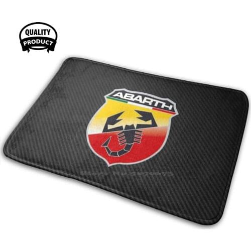 Abarth Carbon Fiber Logo Soft House Family Anti-Slip Mat Rug Carpet Turbo Novitec Retro 500 Essesse Radically Racing Le Usa