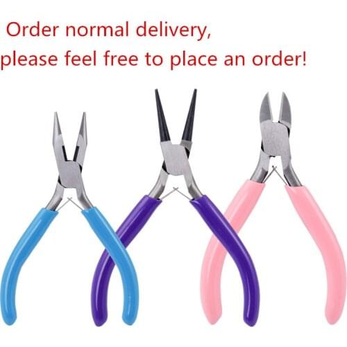Jewelry tools pliers wholesale DIY accessories hardware tools pink vice black round head pointed nose pliers