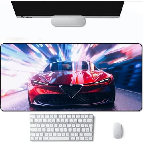 Alfa Romeo car logo Mouse Pad Gamer Computer Large 900x400 XXL For Desk mat Keyboard E-sports gaming accessories mousepad 30x60