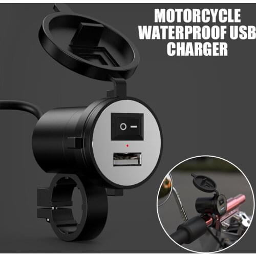 Vehemo Charger Socket Waterproof 12V Motorcycle Handlebar Auto Charger Adaptive Phone Car Quick Charger Adapter Universal