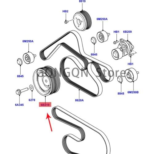 CAR pulley-crankshaft 2002-2013 lan dro ve rra nge rov err ang ero ver spo rt engine crankshaft pulley torsional vibration dampe