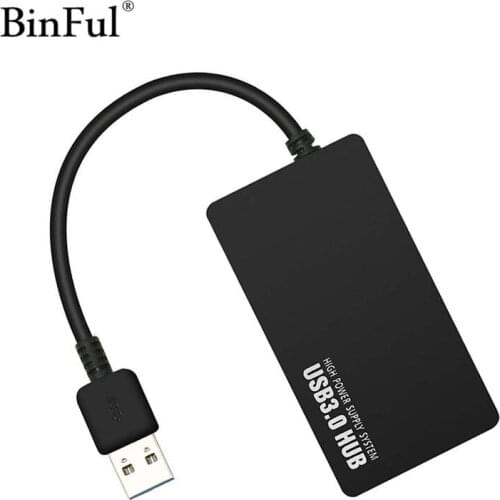BinFul USB 3.0 HUB 4 Port Portable Power USB HUB 3.0 Splitter With Power Adapter High Speed 5Gbps For PC USB Splitter HUB