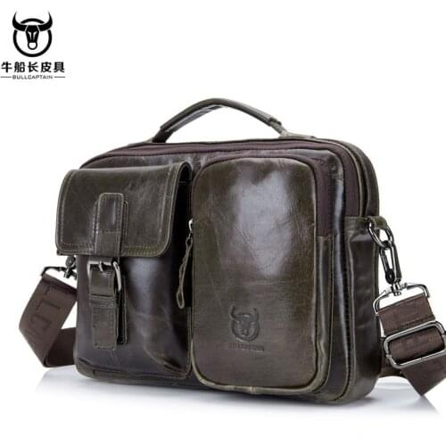 Brand Designer Men Genuine Leather Shoulder Messenger Bag mens Handbag Vintage Crossbody Bag Tote Business Man Messenger Bag