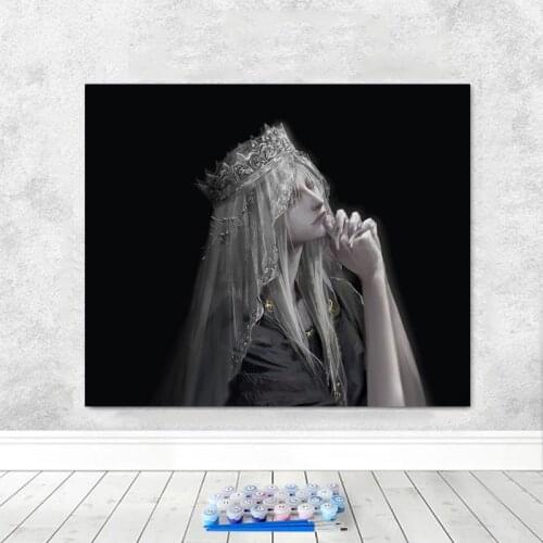 Digital oil painting adult children hand-painted abstract figure bedroom decorative painting