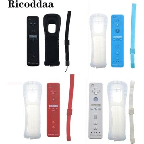 For Nintendo Wii 2 in 1 Remote Controller Built in Motion Plus Inside Remote Controle Gamepad For Nintend Wii With Silicone Case